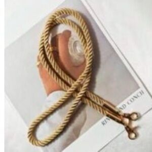 NWT Thin Rope Spiral Wire Shoulder Strap Gold